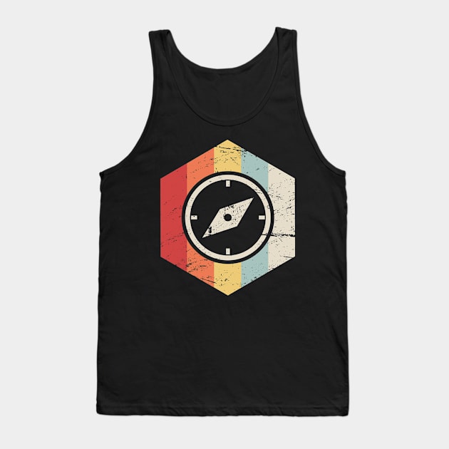 Retro Vintage Geocache Compass Tank Top by MeatMan